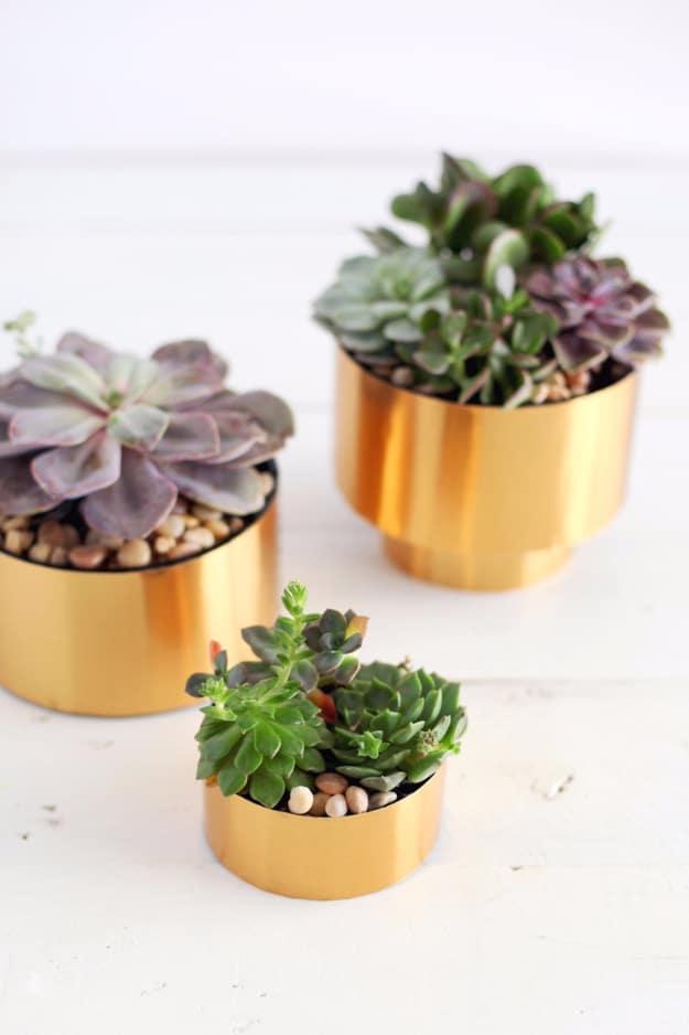 Brass Succulent Planter DIY, forgiving of small mistakes along the way and a keepsake worth handing down for years