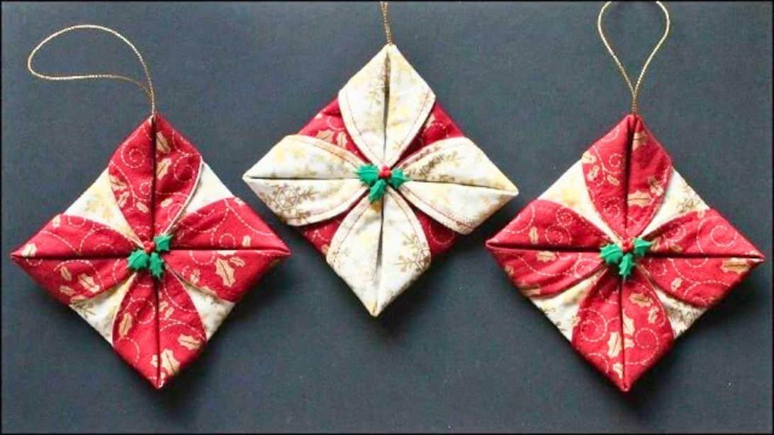 Folded Christmas Fabric Ornaments