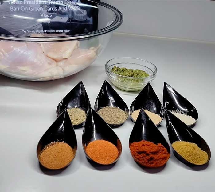 Chicken and Rice Ingredients - One-Pan Recipe