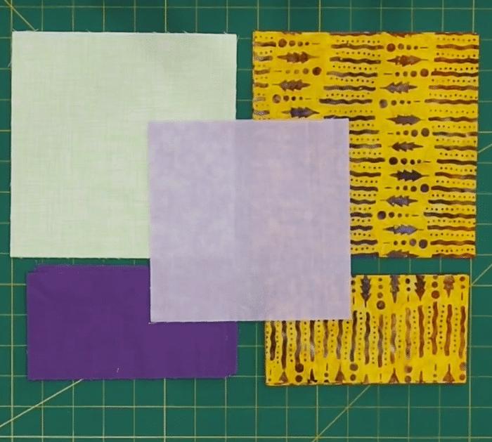 Materials for Greek Cross Quilt Block