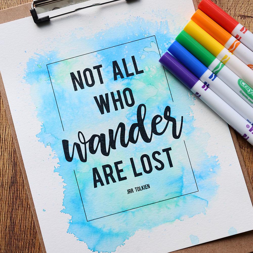 Not All Who Wander Are Lost Free Printable, quick to download and frame today and an idea worth saving for later
