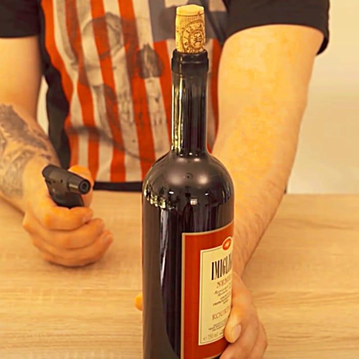 How To Open A Bottle Of Wine Without A Corkscrew - Easy Wine Bottle Hacks - How To Open Wine