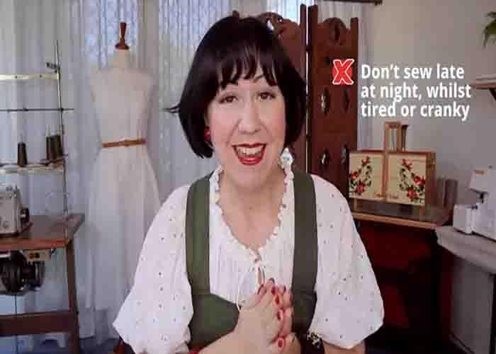 Don't sew at night as a beginner