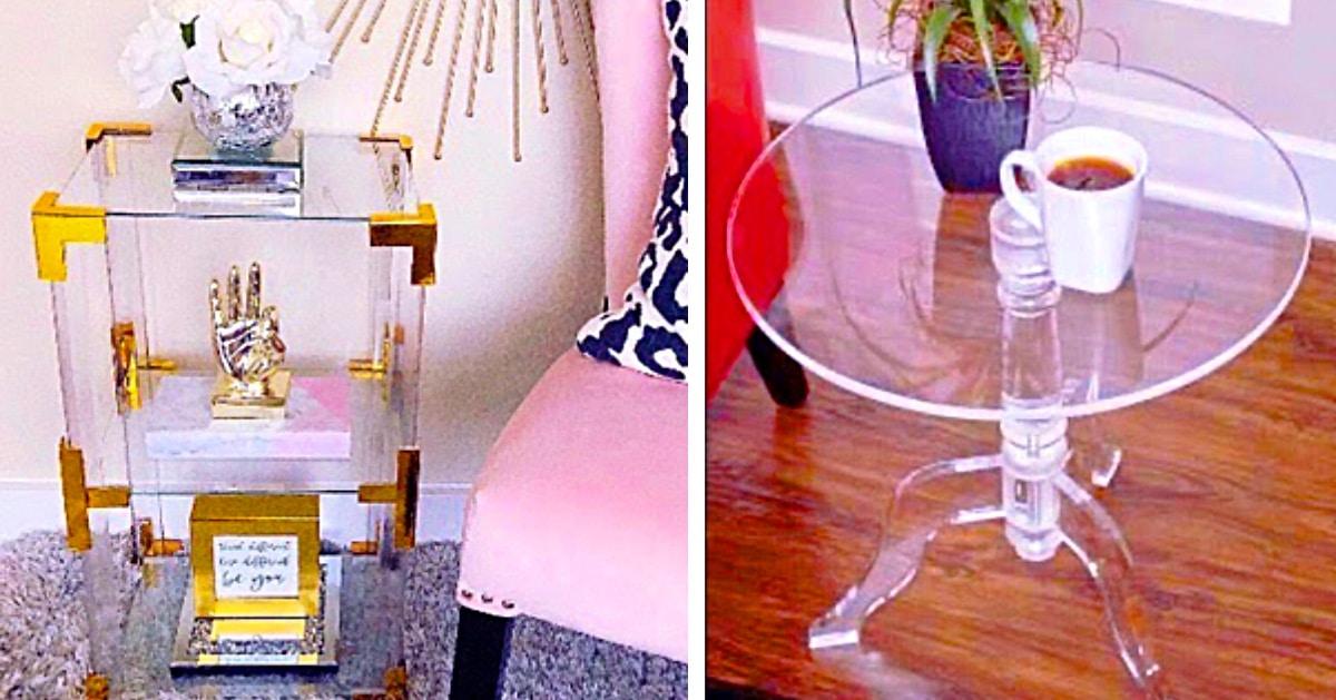 DIY Designer Acrylic End Tables