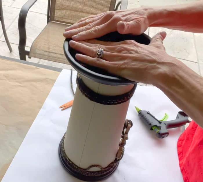 DIY Clay Pot Garden Lighthouse Tutorial