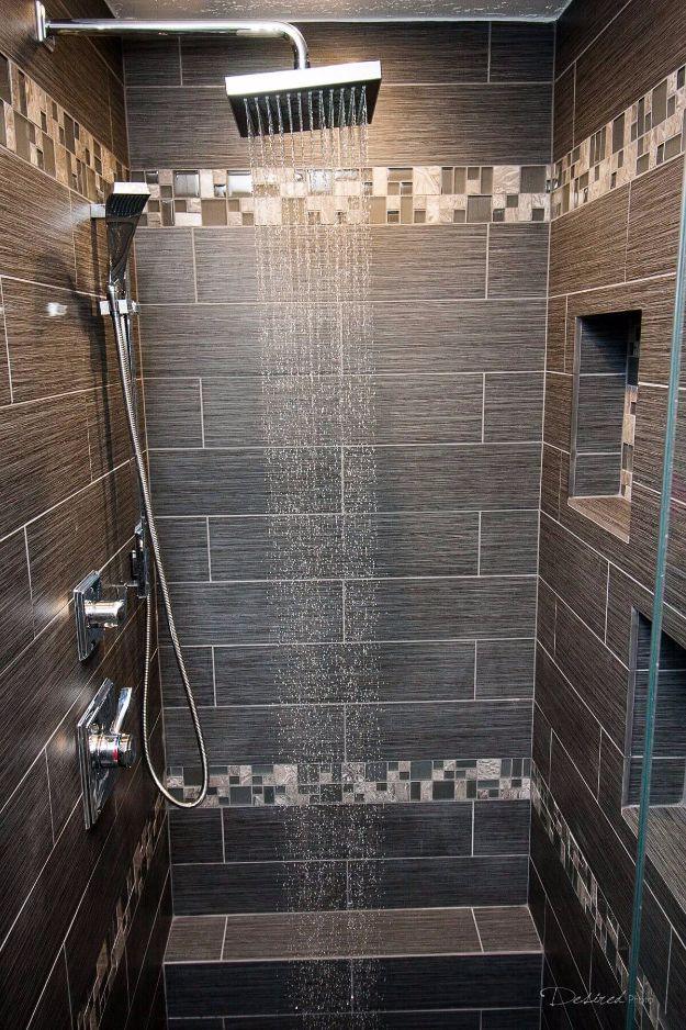 DIY Tile Ideas - Woodland Wonderland Differing Duo Tiling - Creative Crafts for Bathroom, Kitchen, Living Room, and Fireplace - Awesome Shower and Bathtub Ideas - Fun and Easy Home