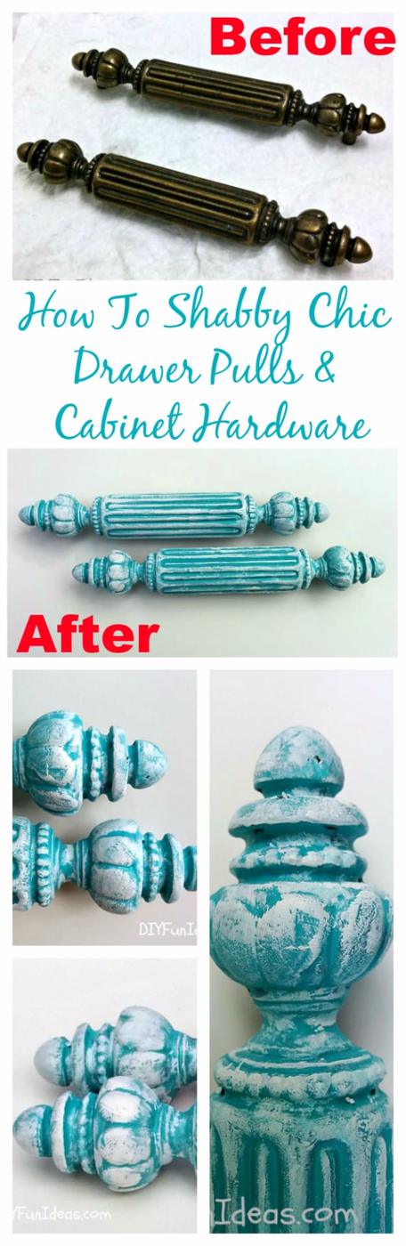 Shabby Chic Decor and Bedding Ideas - Shabby Chic Antique Cabinet Hardware And Drawer Pulls - Rustic and Romantic Vintage Bedroom, Living Room and Kitchen Country Cottage Furniture