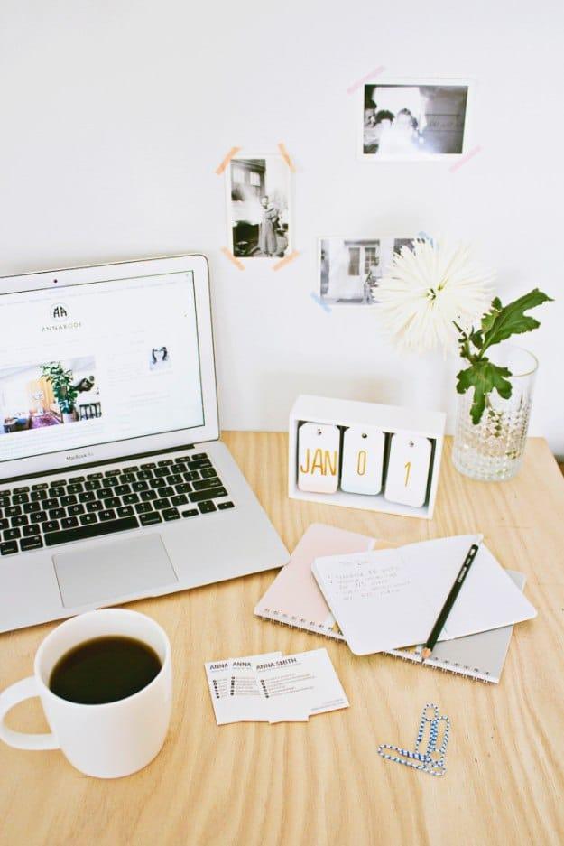 DIY Ombre Desk Calendar, forgiving of small mistakes along the way and a keepsake worth handing down for years