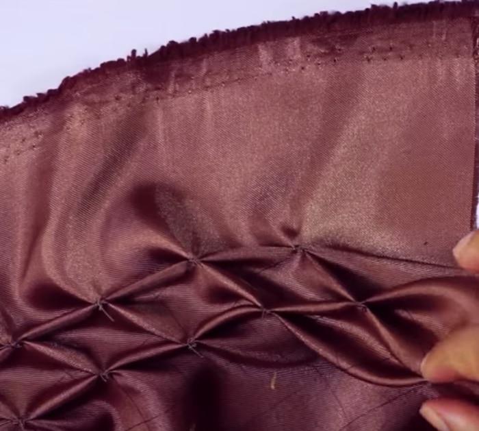 Make a handmade pillow cover with smocking detail