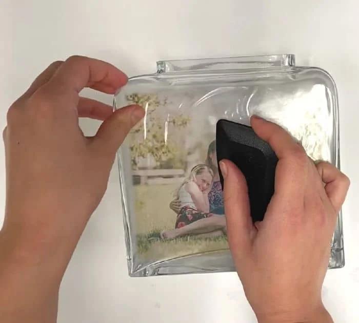 Easy DIY photo transfer to glass tutorial