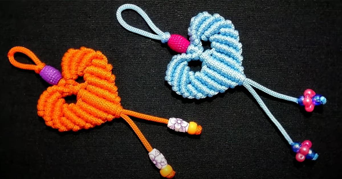 DIY Love Macrame Keychain