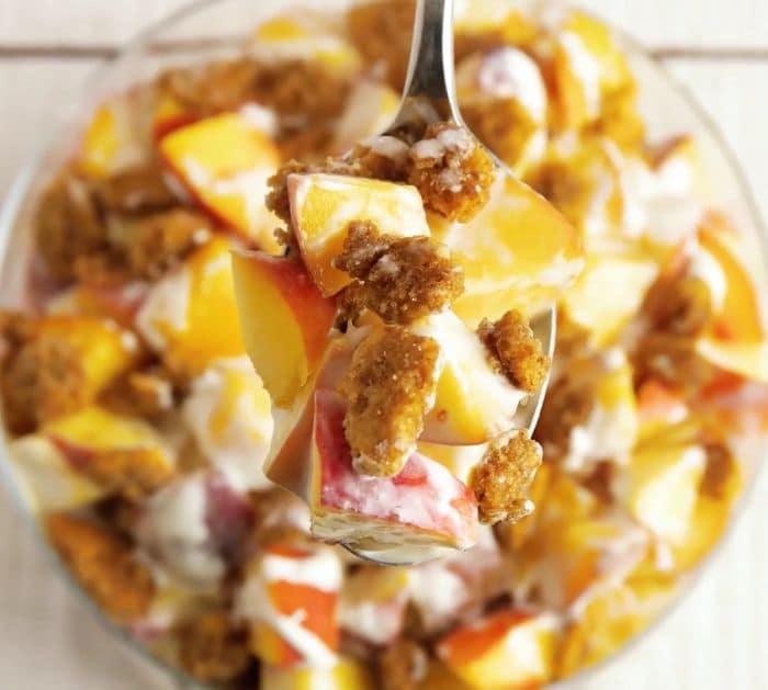 How To Make Peach Cobbler Cheesecake Salad