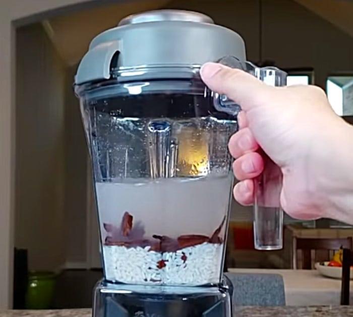 Make rice drink called Horchata with strawberries