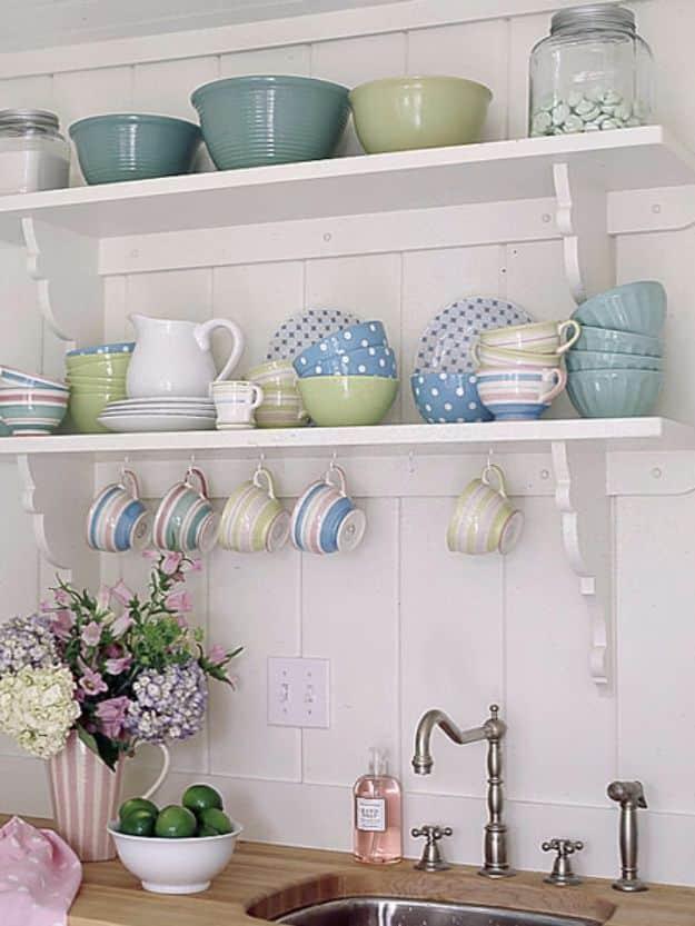 DIY Hacks for Renters - Open Shelving - Easy Ways to Decorate and Fix Things on Rental Property - Decorate Walls, Cheap Ideas for Making an Apartment, Small Space or Tiny Closet Wo
