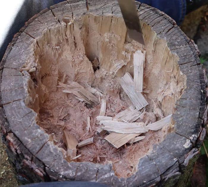 Easy DIY Log Planter Tutorial
