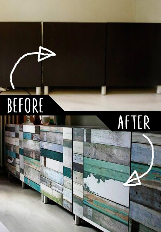 Cabinet Wallpaper Treatment, a simple way to make something feel more special and an idea worth saving to your favorites