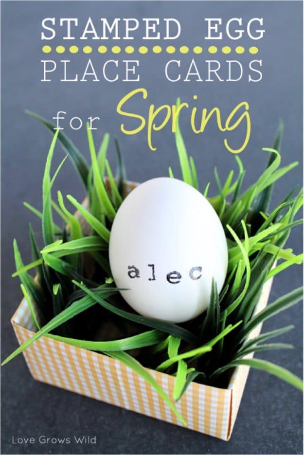 Stamped Egg Place Cards, one of the more clever picks on this list and a simple idea that makes a real difference