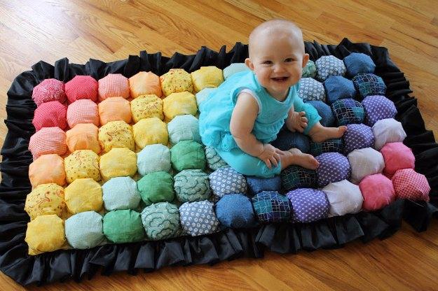Baby Puff Blanket, a DIY baby shower gift, a sweet handmade gift idea and a favorite worth repeating