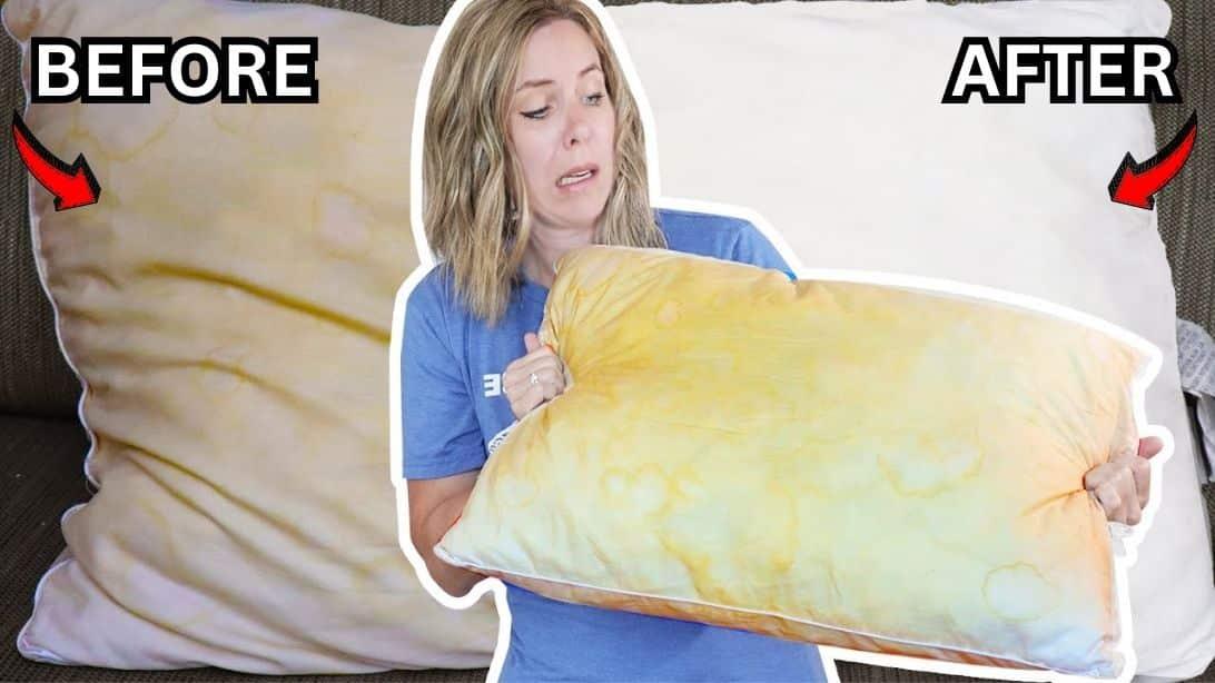 How to Wash Yellow Pillows and Make Them White Again