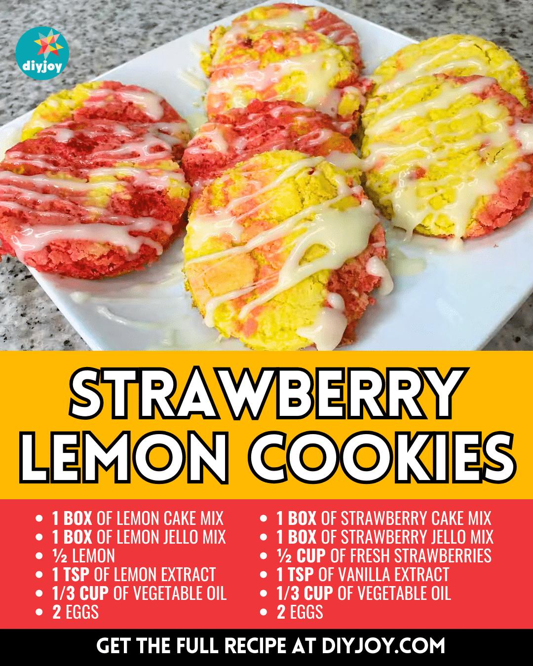 Super Easy Strawberry Lemonade Cookies Recipe