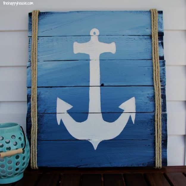 DIY Pallet Anchor Sign, a farmhouse wall statement, quick enough to finish before nap time and a keepsake worth handing down