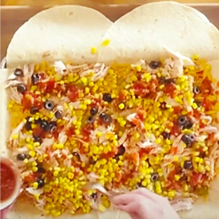 Sheet Pan Chicken Quesadillas Recipe - How To Make Quesadillas - Easy Dinner Ideas