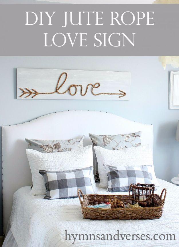DIY Jute Rope Love Sign, a project worth adding to the to do list and a favorite pick from this roundup