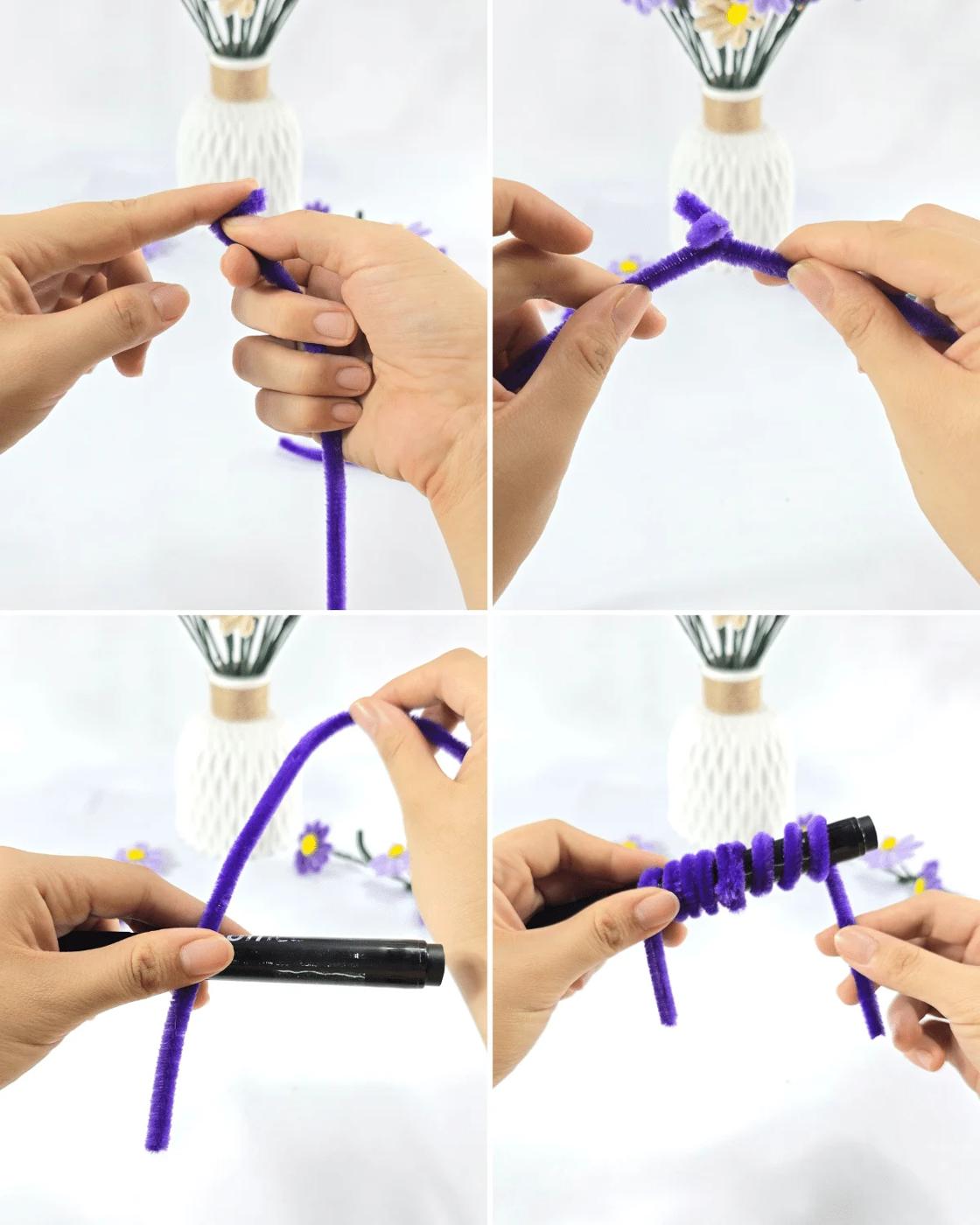 Pipe Cleaner Flowers Daisies — easy pipe cleaner daisy