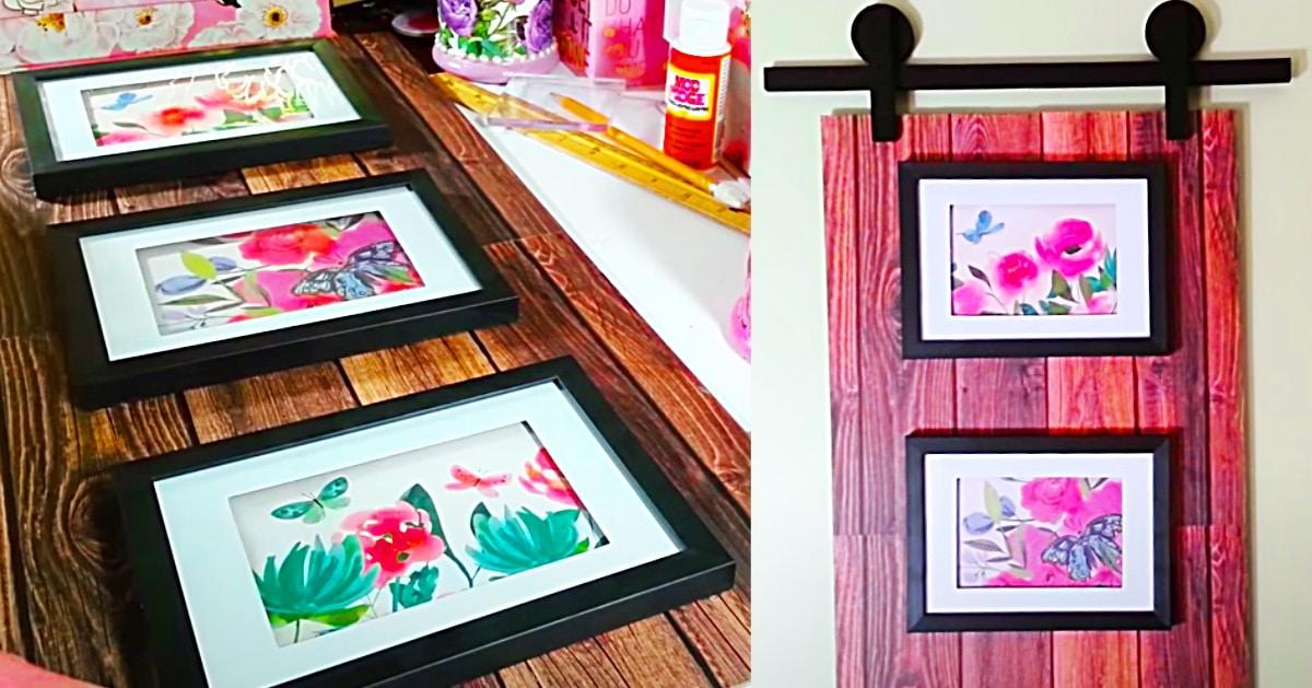 How To Make A Barn Door Picture Holder