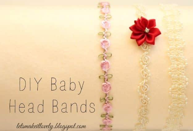 Baby Head Bands, quick enough to finish before nap time and a finishing touch that ties the room together