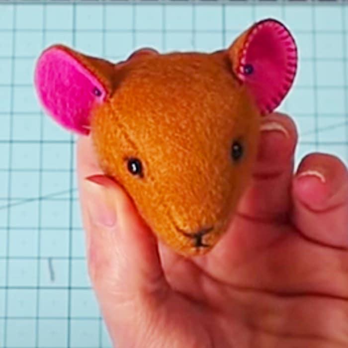 Patchwork Mouse Pattern - Homemade Stuffed Animals - Easy DIY Toy - Patwork Room Decor