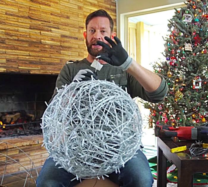 Lean this giant light ball lawn luminary idea