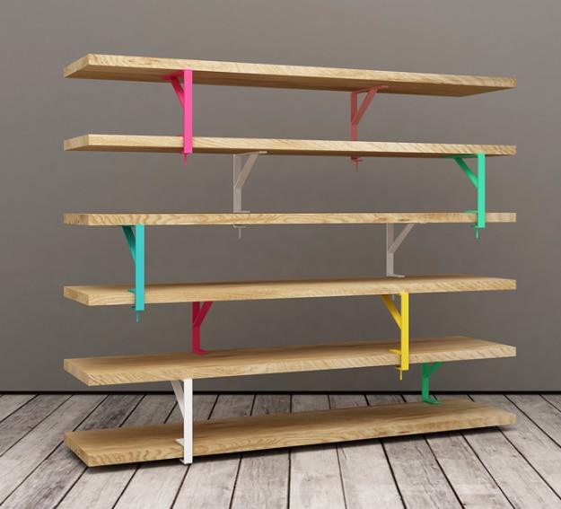IKEA Hack Colorful Shelving Unit, simple to scale up or down as needed and a result that photographs beautifully