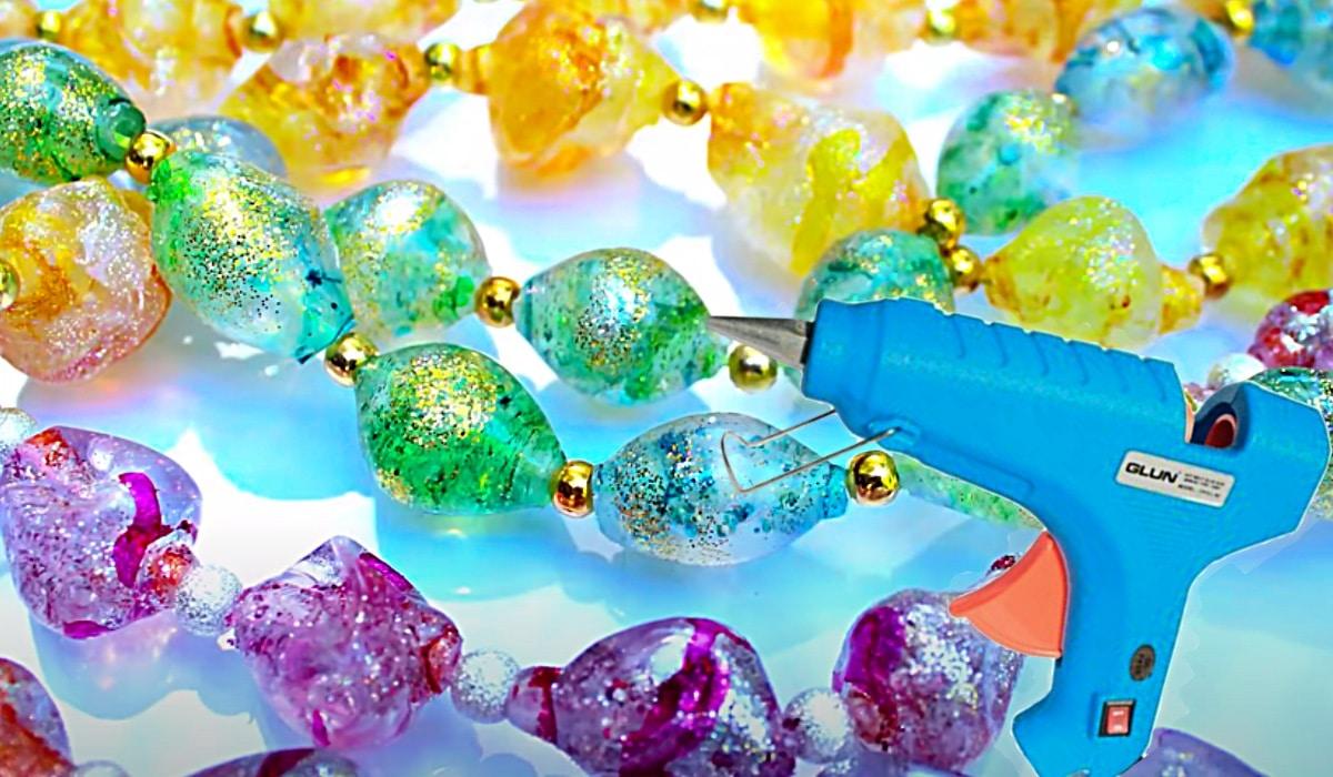 How To Make Shimmery Hot Glue Beads