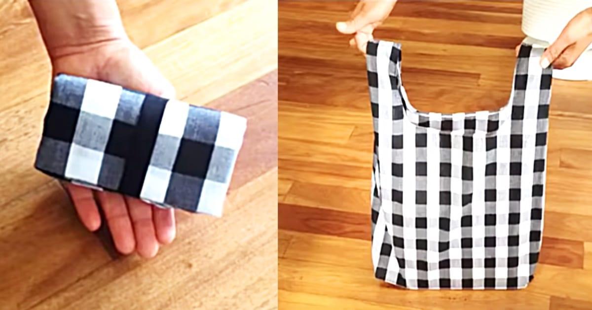 How To Make A Reusable Fabric Grocery Bag