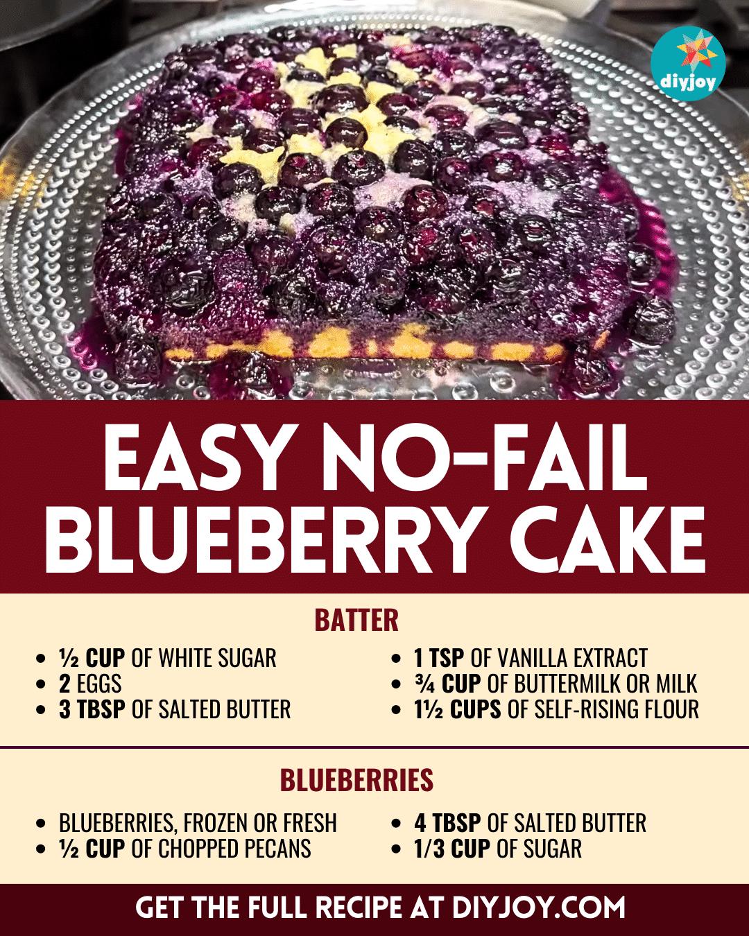 Easy No-Fail Blueberry Cake Recipe
