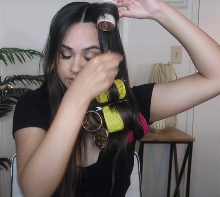fake a blowout with flat iron