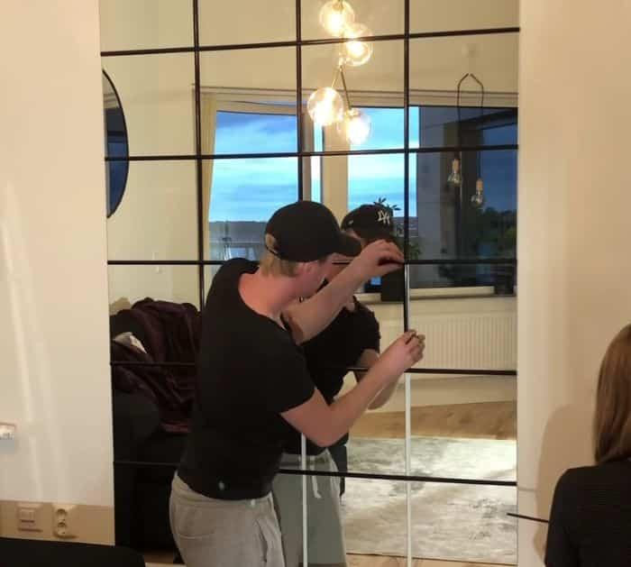 Easy DIY IKEA Mirror Wall Tutorial