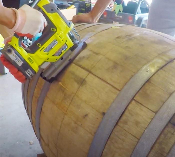 DIY Wine Barrel Chair - Reuse Old Wine Barrels