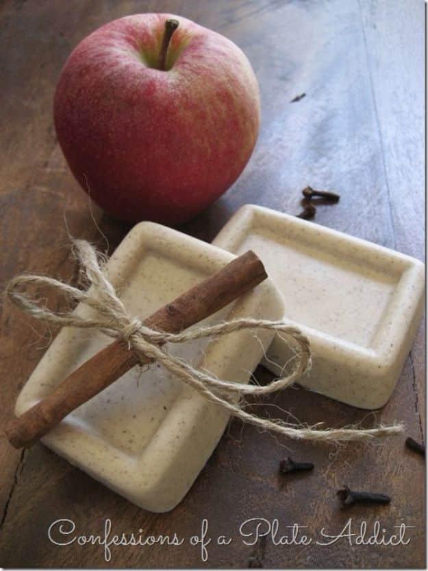 Five Minute Spiced Apple Goats Milk Soap, a handmade bath product, fast enough to knock out on a rainy afternoon