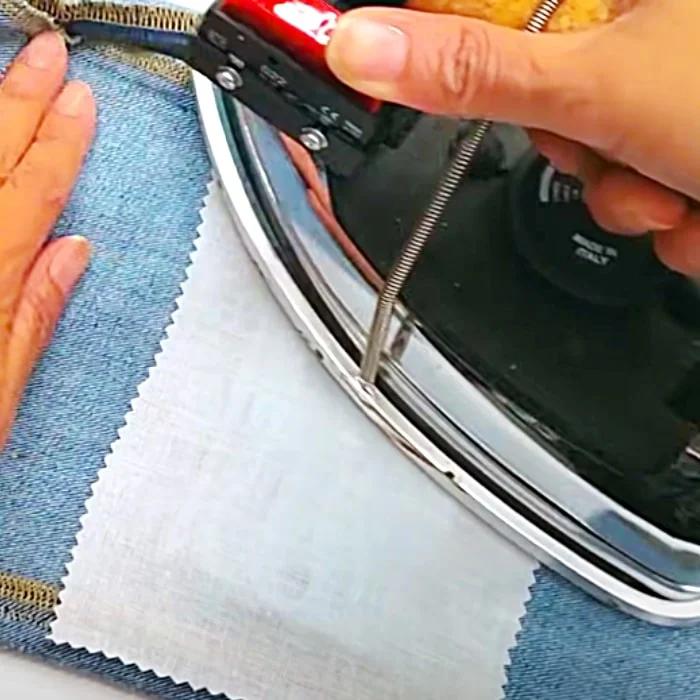 How To Make A Thread Jean Patch - Tread Technique Decorative Jean Patch - Sew Your Jeans - DIY Fashion Ideas