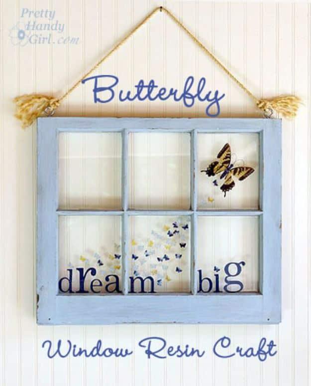 Butterfly Window Resin Craft, simple to scale up or down as the layout allows and a result sturdy enough for daily use
