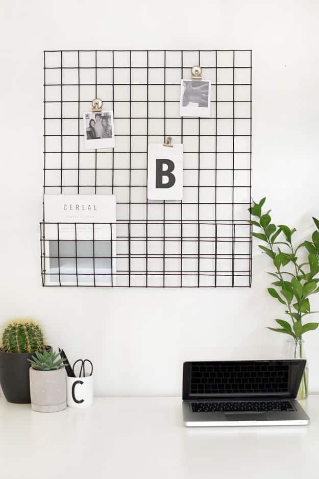 DIY Office Furniture - DIY Metal Memo Board - Do It Yourself Home Office Furniture Ideas - Desk Projects, Thrift Store Makeovers, Chairs, Office File Cabinets and Organization - Sh