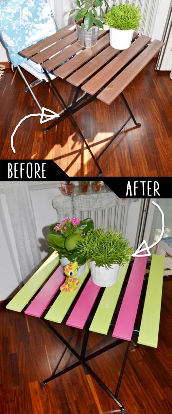 Garden Table Upgrade, a furniture makeover idea worth trying this season and a fun project the whole family can help with