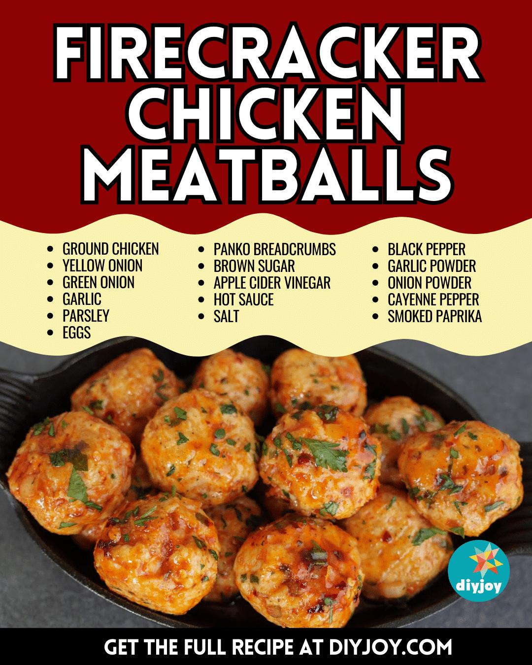 Easy Firecracker Chicken Meatballs Recipe