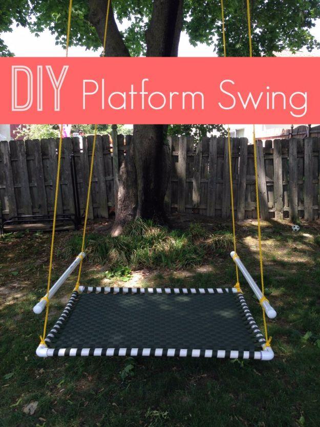 DIY Platform Swing, cheap enough to try twice if the opening round flops and a piece that earns its own spot on display