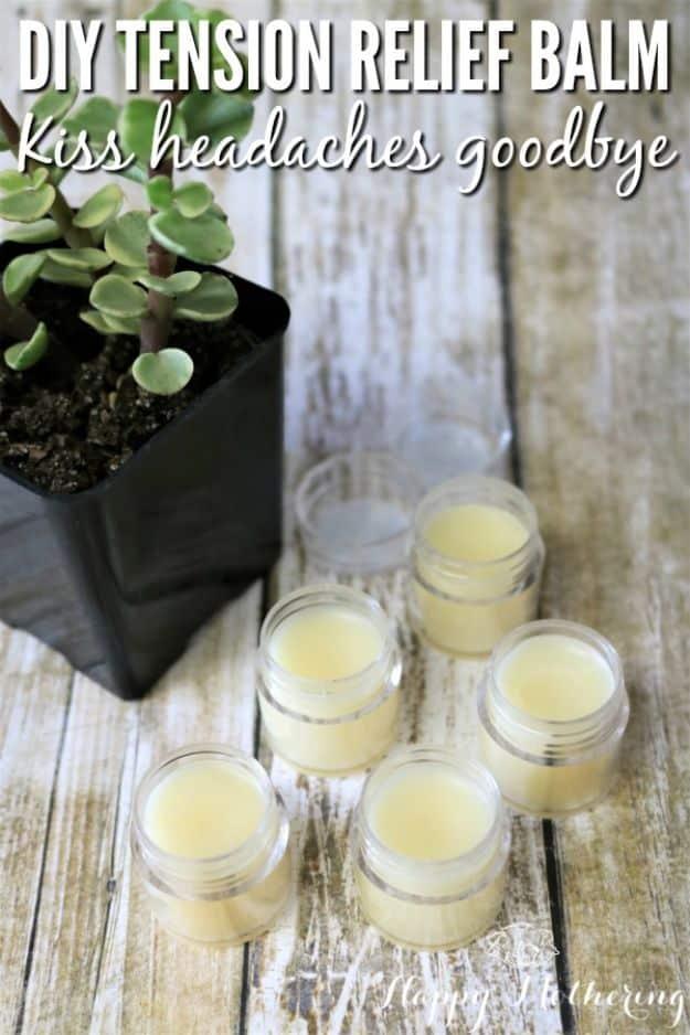 DIY Headache and Tension Relief Balm, a home remedy, simple enough for a first try and a charming handmade detail