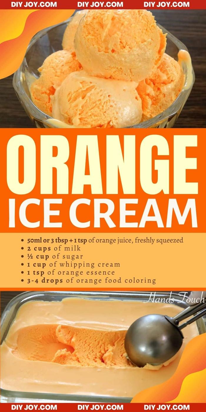 Easy Orange Ice Cream Recipe
