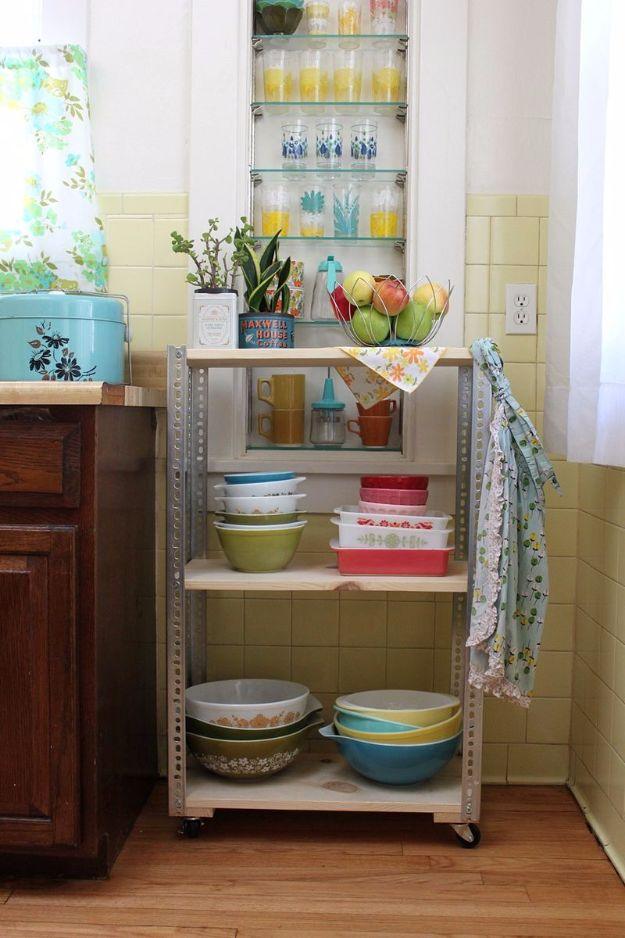 DIY Hacks for Renters - Moveable Shelving Unit - Easy Ways to Decorate and Fix Things on Rental Property - Decorate Walls, Cheap Ideas for Making an Apartment, Small Space or Tiny