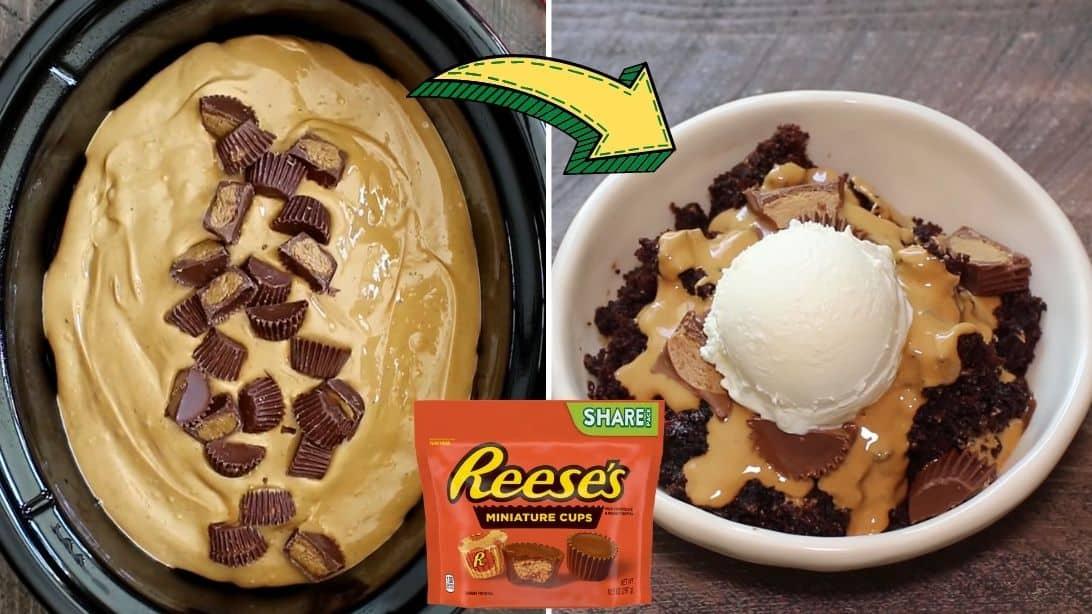 Slow Cooker Reese’s Peanut Butter Chocolate Cake Recipe